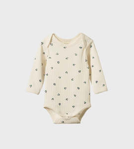 Unclassified: Nature Baby | L/S Bodysuit Pointelle | Winter Berry Print