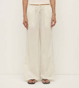 Assembly Label | Marina Stripe Pant | White/Grey Stripe