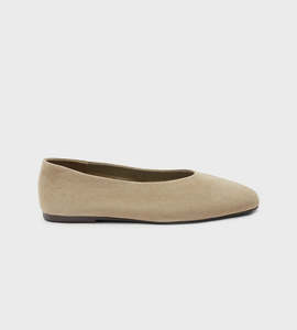 Shoes: Assembly Label | Andrea Suede Ballet Flat | Sand