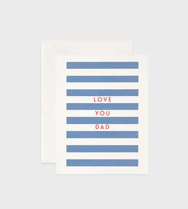 Under 25: Father Rabbit Stationery | Love You Dad Stripes Card
