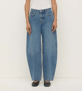 Assembly Label | High Rise Barrel Jean | Classic Blue