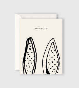 Under 25: Father Rabbit Stationery | Welcome Baby Ears Card