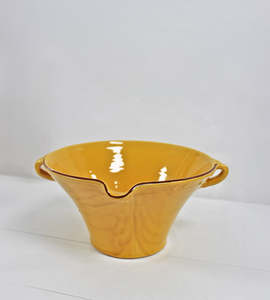Vase: Narrow Based Bowl with Handle and Spout | Gold | 27cm