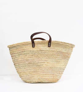 Beach Bach: The Parisienne | French Market Basket with Flat Handle | Large
