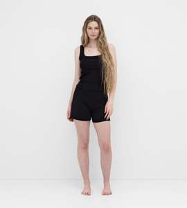 Unmade | Kai Pointelle Sleep Tank | Black