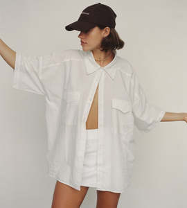 Tops: Commonplace I Ease Shirt I White