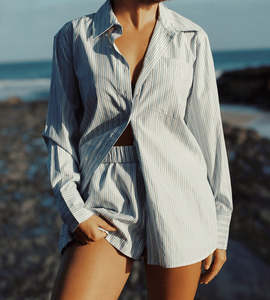 Commonplace I Good Days Shirt I Blue/White