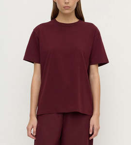 Assembly Label | Womens Organic Base Tee | Merlot