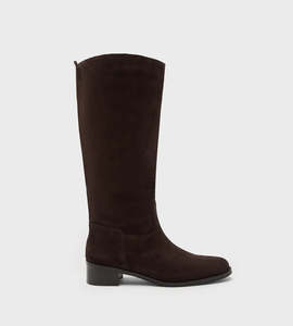 Assembly Label | Stevie Suede Riding Boot | Ganache