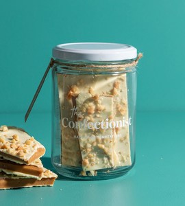 Gifts For Mothers: The Confectionist | White Chocolate Macadamia & Lemon Toffee Jar 200g (Limited Edition)