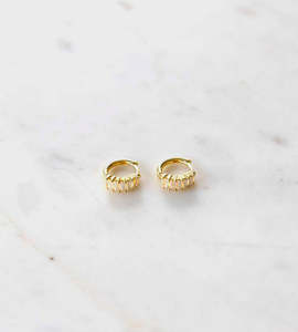 Sophie | Rock Stack Huggies | Gold