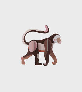Studio Roof | Wall Art Jungle Animals B7 | Monkey