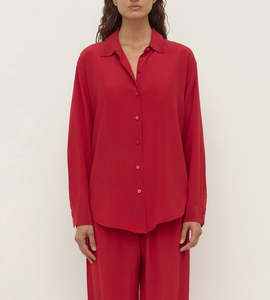 Assembly Label | Betty Silk Long Sleeve Shirt | Mulberry