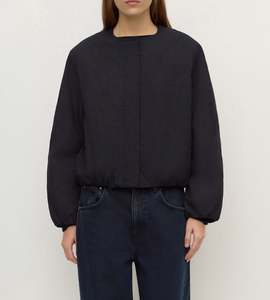 Assembly Label | Zoie Padded Bomber Jacket | Black