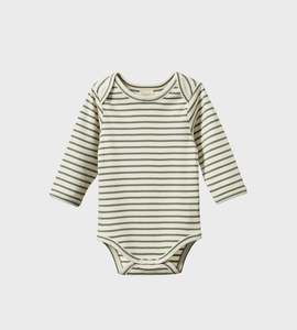 Nature Baby I Long Sleeve Bodysuit I Nettle Sailor Stripe