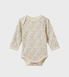 Nature Baby | Long Sleeve Bodysuit | Petite Bloomsbury Print