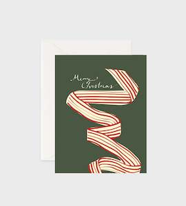 Father Rabbit Christmas Cards: Father Rabbit Stationery | Card | Christmas Red Stripe Ribbon