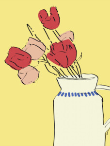 Father Rabbit Stationery | Card | Jug with Flowers