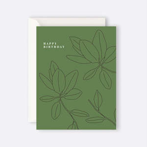 Father Rabbit Stationery | Card | Green Happy Birthday