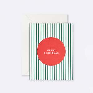 Lettuce Christmas Cards: Lettuce | Card | Merry Christmas Stripe