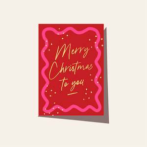 Elm Paper | Card | Wavy Merry Christmas