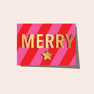 Elm Paper | Card | Neon Merry Stripe