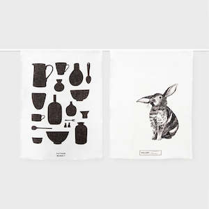 Father Rabbit Tea Towels: Father Rabbit | Tea Towel Set | Six
