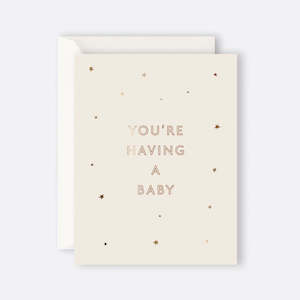 Father Rabbit Baby Kids Cards: Father Rabbit Stationery | Card | Starry You're Having A Baby