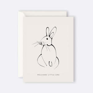 Father Rabbit Baby Kids Cards: Father Rabbit Stationery | Card | Welcome Little One Rabbit