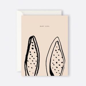 Father Rabbit Stationery | Card | Baby Girl Ears