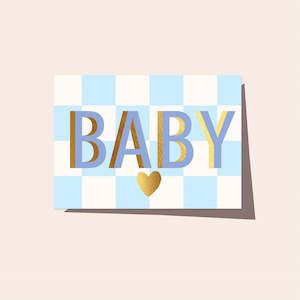 Kids Baby Cards: Elm Paper | Card | Checkers Baby Blue