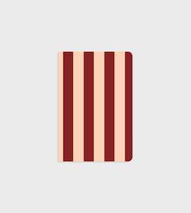 Lettuce A5 Softcover Notebooks: Lettuce | Notebook | Peach + Burgundy Bold Stripe