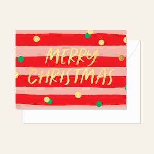 Elm Paper | Merry Christmas Stripe Card