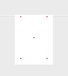 Tea Towel | Red Hearts - Embroidered