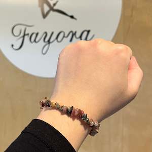 Crystal Jewelry: Pink Tourmaline Chip Bracelet