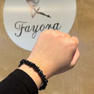 Crystal Jewelry: Obsidian Chip Bracelet