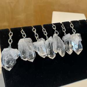 Crystal Accessories: Clear Quartz Point Keychain