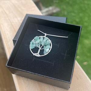 Necklaces: Aventurine Tree Of Life Crystal Chip Pendant