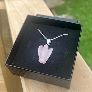 Necklaces: Rose Quartz Angel Necklace