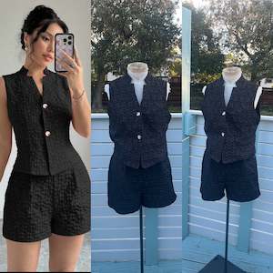 Recycled Clothinf: Black Co Ord Set