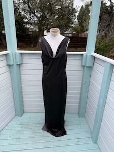 Recycled Clothinf: Black Satin Gown