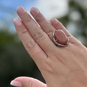 Goldstone Crystal Ring