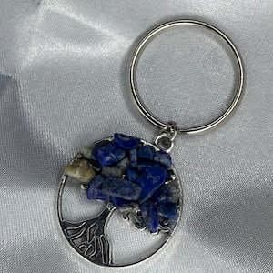 Crystal Accessories: Sodalite Crystal Chip Tree Keychain