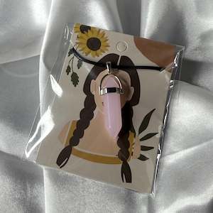 Rose Quartz Pendant Necklace