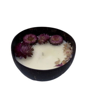 Purple Floral Coconut Candle