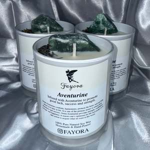 Fayora Essential Candle Collection: Aventurine Candle