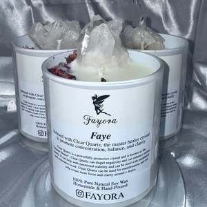 Fayora Essential Candle Collection: Clear Quartz Candle