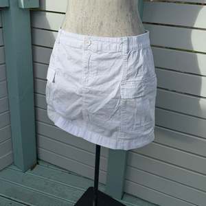 Thrift: White Cargo Skirt