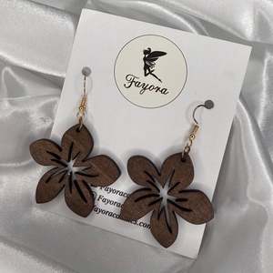 Polynesian Inspired Wooden Earrings
