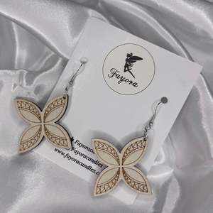 Polynesian Inspired Wooden Earrings